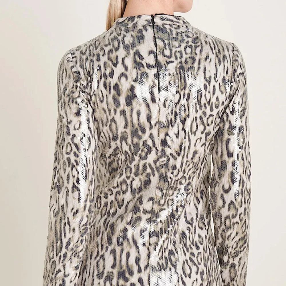 NWT Chico’s Cheetah-Print Sequin Top - Picture 10 of 12